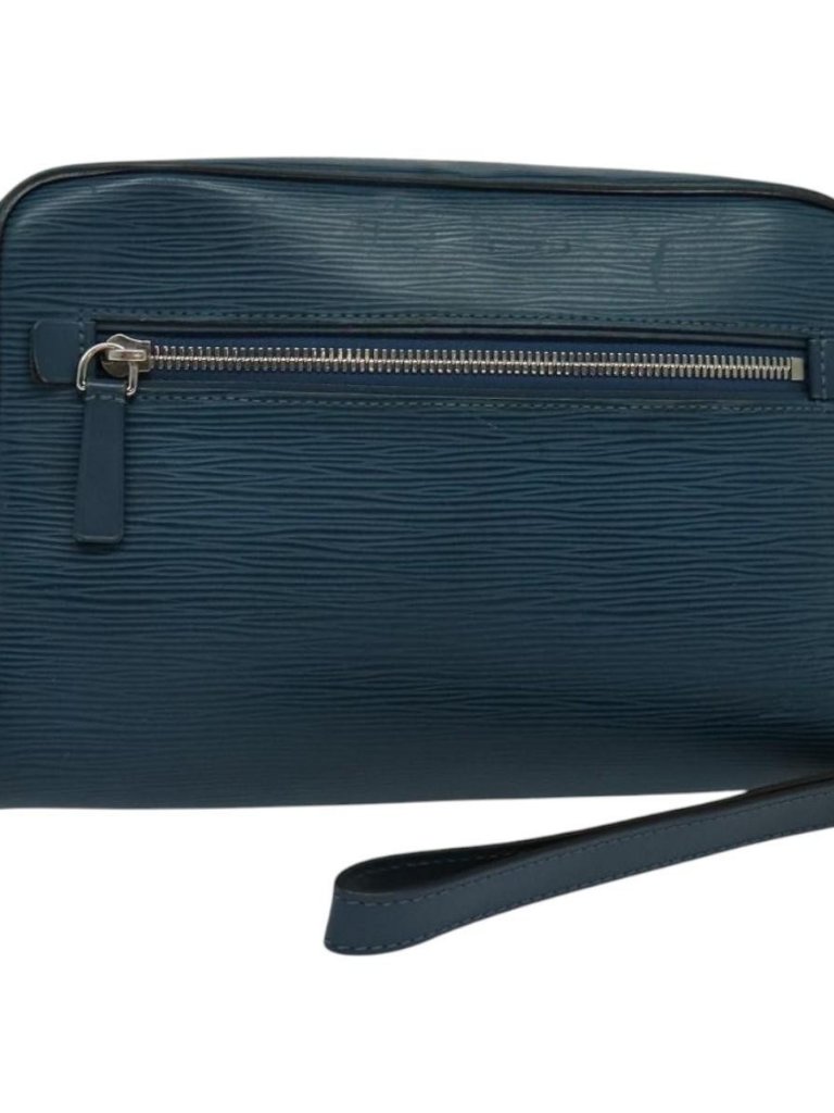 Louis Vuitton Epi Neo-Osh Clutch Bag Cyan Lv Auth 120827